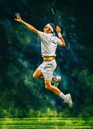 Roger Federer - Wimbeldon canvas