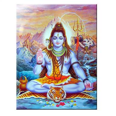 Shiva Hindu God canvas