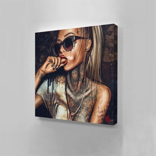 Street girl canvas