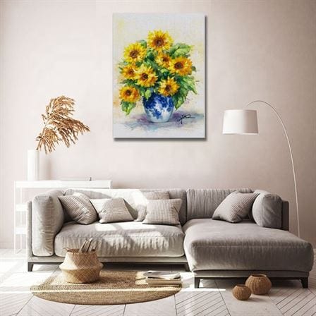 Sunflowers in a vase canvas