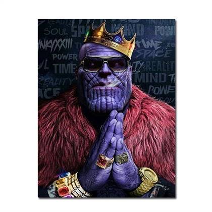 Thanos with a crown canvas