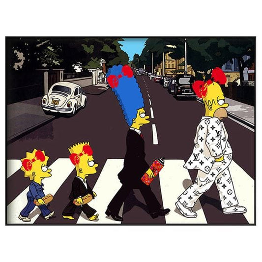 The Simpsons - Abbey road canvas