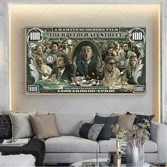 The Wolf of Wall Street - Hundred Dollar Bill canvas