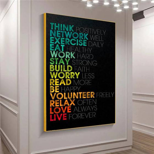 Think positively canvas