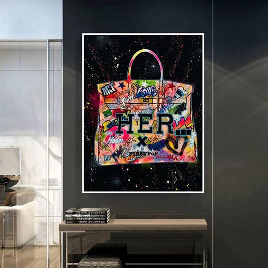 Tote bag street art canvas
