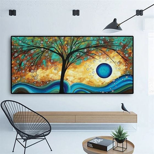 Tree sunset canvas