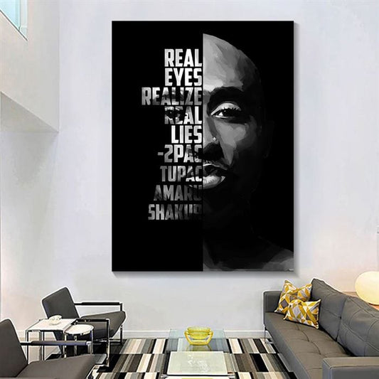 Tupac - Real eyes, realize, real lies canvas