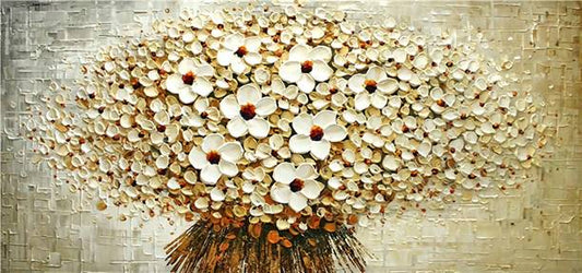 White bouquet canvas