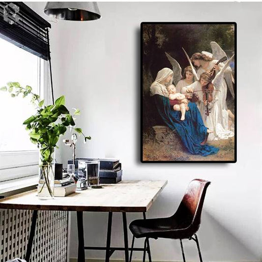 William-Adolphe Bouguereau - Song of the Angels canvas