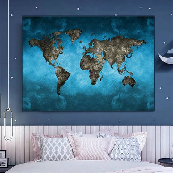 canvas of the world map