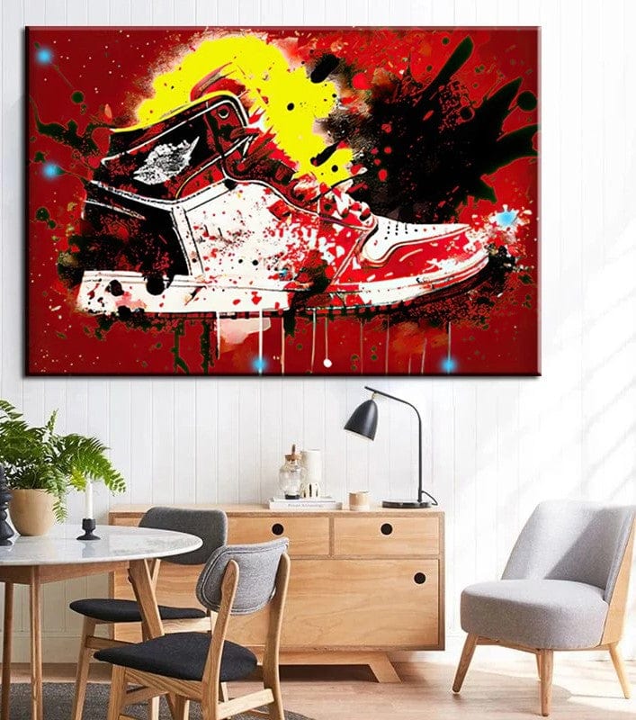 Air 1 RED Grafitti canvas