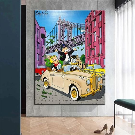 Monopoly Ride Alec Monopoly - Money Ride canvas