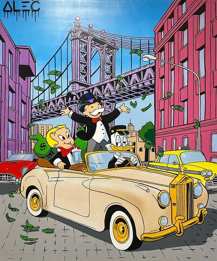 Monopoly Ride Alec Monopoly - Money Ride canvas