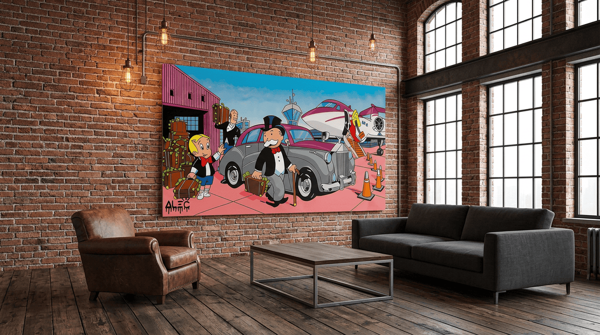 Alec Monopoly - Private Jet canvas