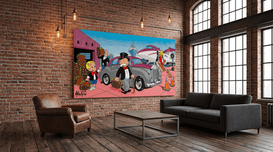 Alec Monopoly - Private Jet canvas