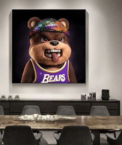 Angry Bear canvas