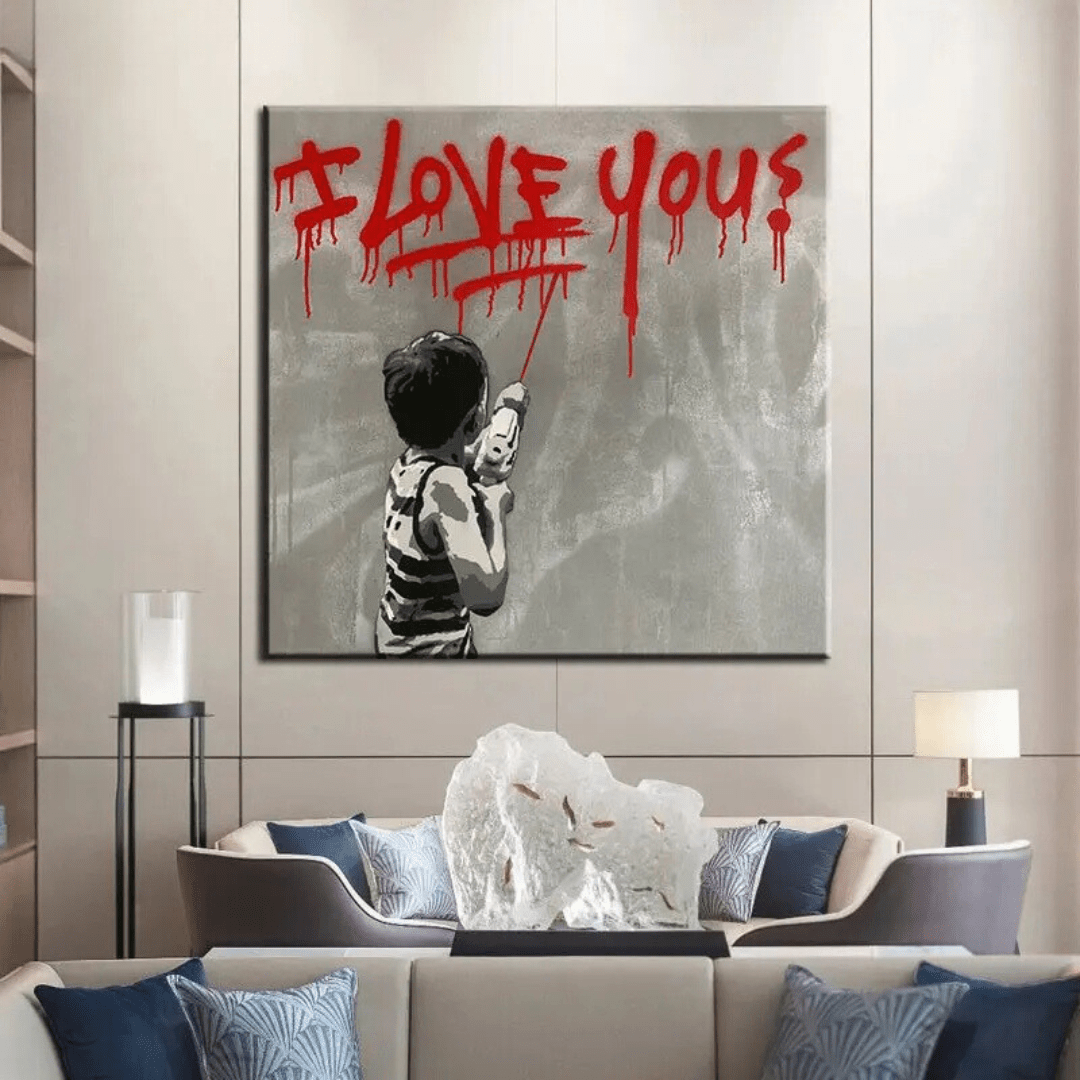 Banksy - I Love You canvas (Copy)