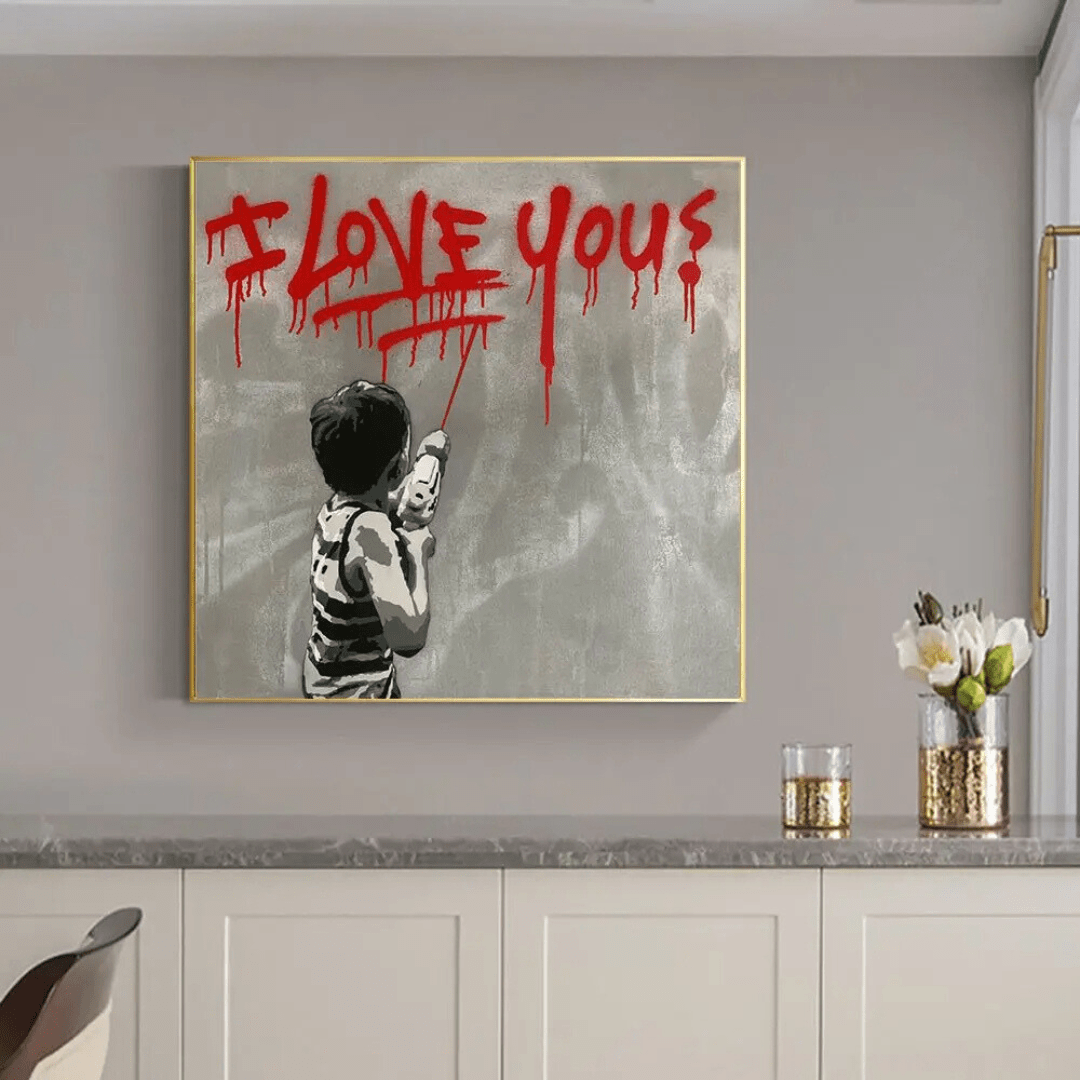 Banksy - I Love You canvas (Copy)