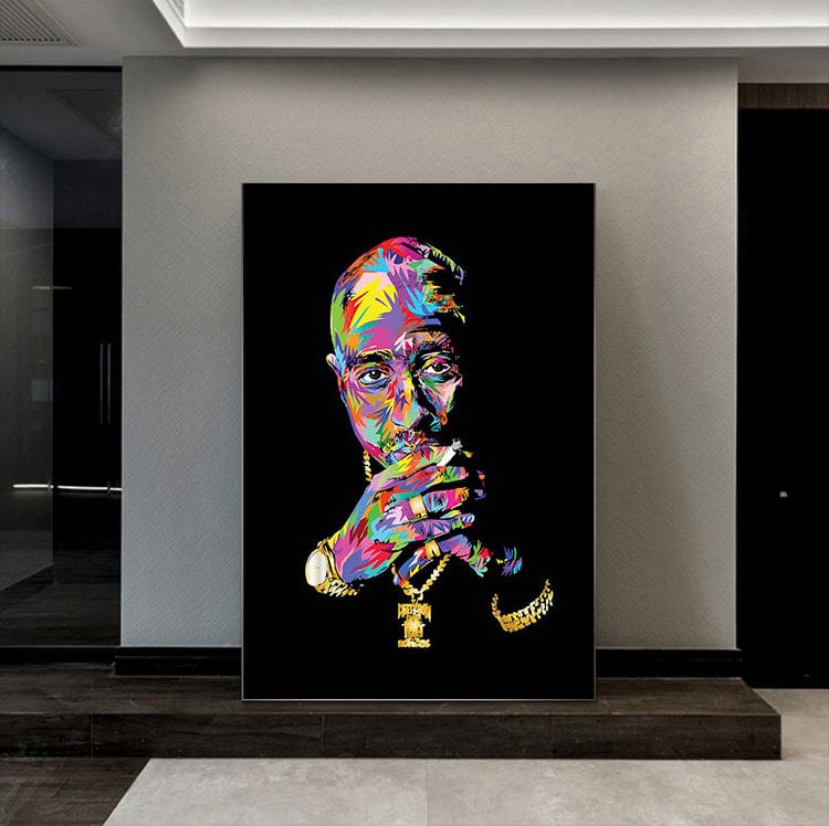 Colorful Tupac Shakur canvas