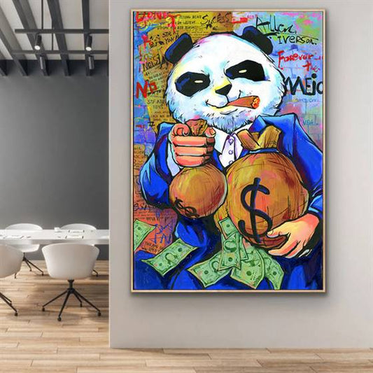 Don Panda (blue) canvas
