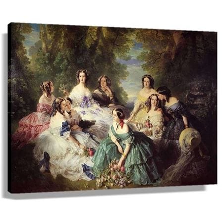 Franz Xaver Winterhalter - Empress Eugénie Surrounded by her Ladies in Waiting canvas
