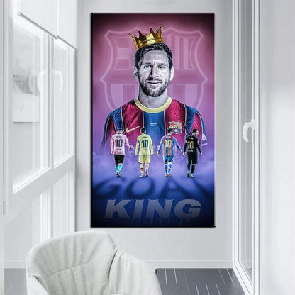 King Messi canvas