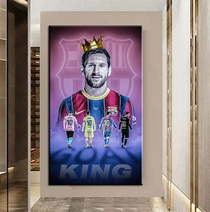 King Messi canvas