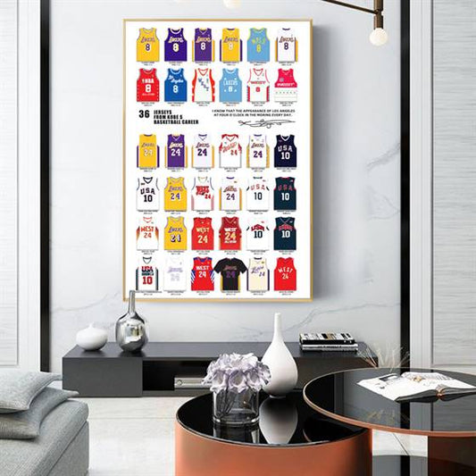 Kobe Bryant jerseys canvas