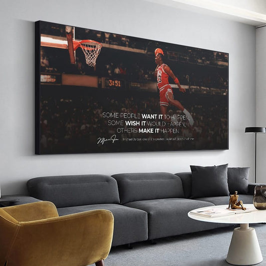 Michael Jordan - Make it happen canvas