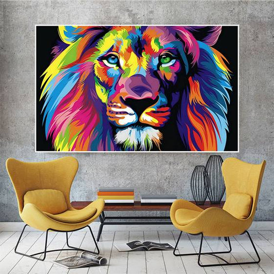 Modern art Lion canvas