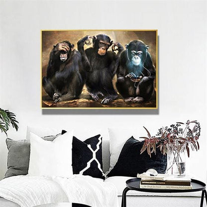 Monkey friends canvas