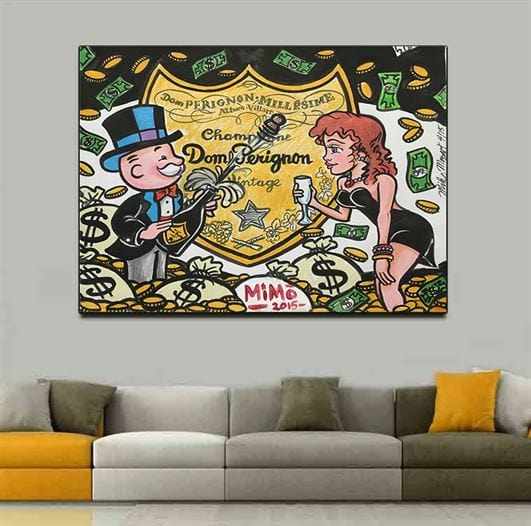 Monopoly - Champagne canvas
