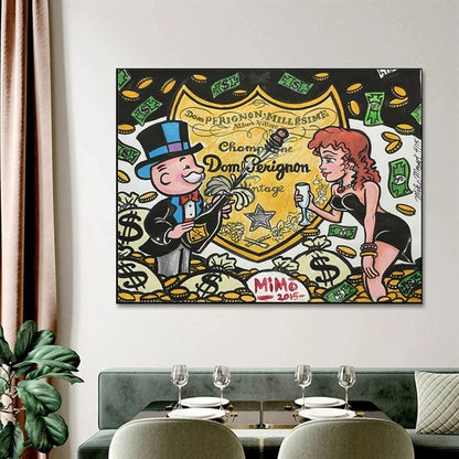 Monopoly - Champagne canvas