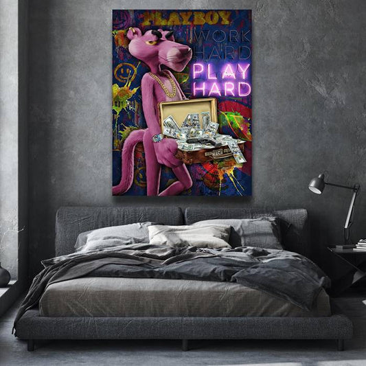 Pink Panther - Play Hard canvas