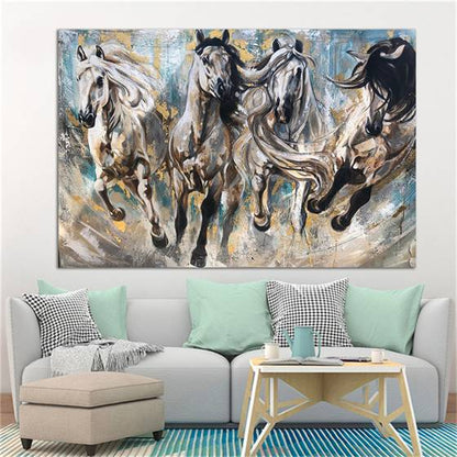 Running horses canvas