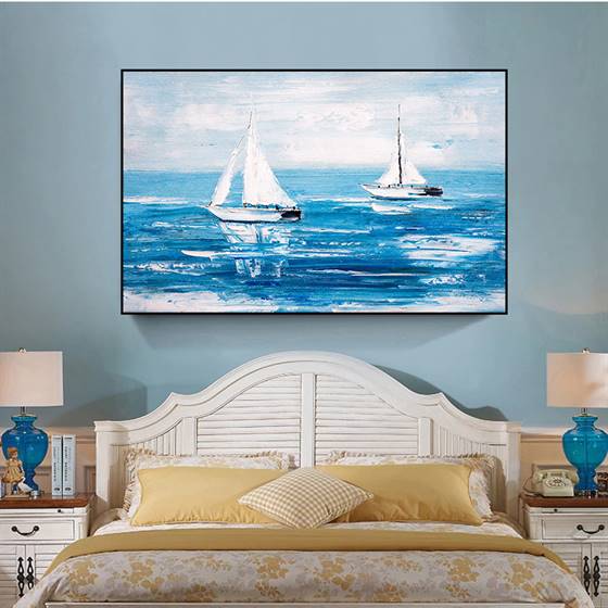 Sailboats at the sea canvas