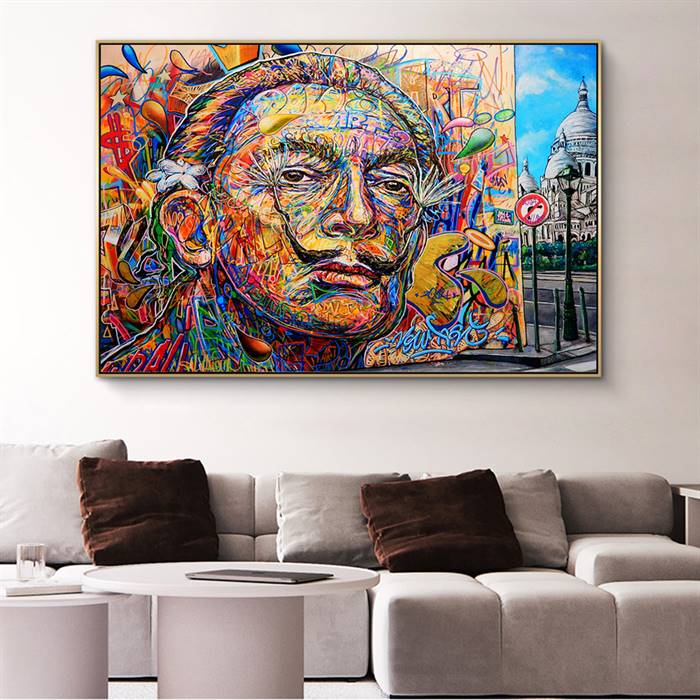 Salvador Dali graffiti canvas