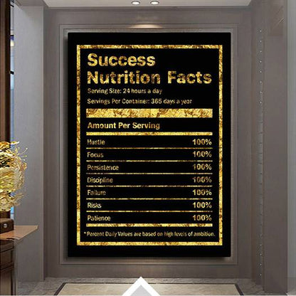 Success nutrition facts canvas