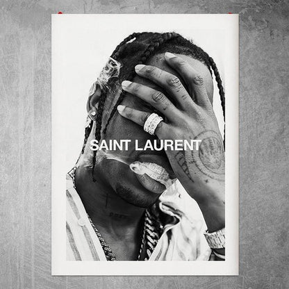 Travis Scott - Saint Laurent canvas