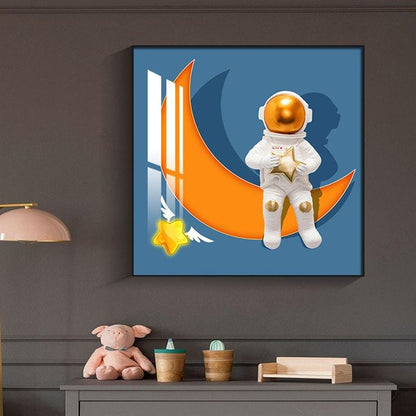 Baby Astronaut Crystal Porcelain painting