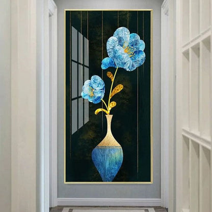 Blue Blossom Crystal Porcelain painting