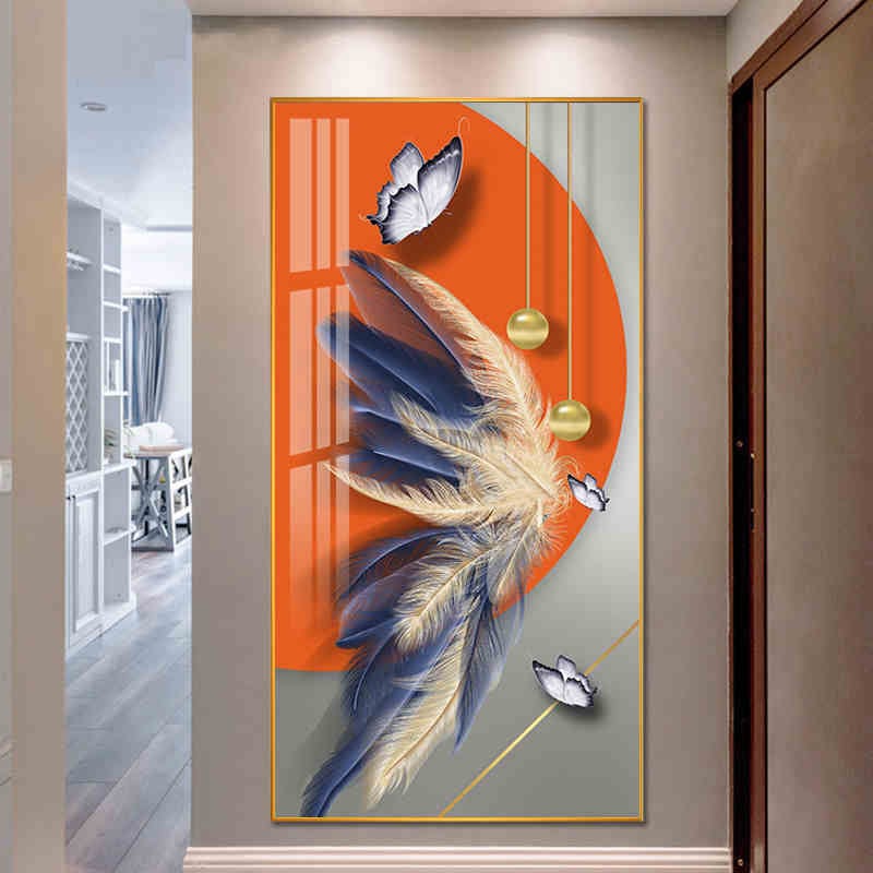 Feathered Flight Trio Crystal Porcelain painting