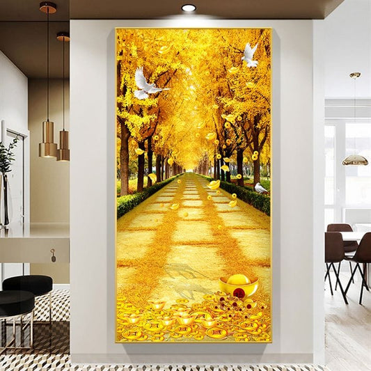 Golden Arboreal Order Crystal Porcelain painting