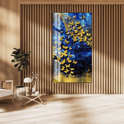 Golden Flutter Crystal Porcelain painting