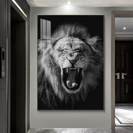 Majestic Roar Crystal Porcelain painting