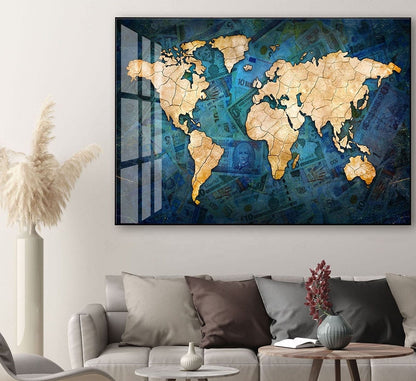 Money Map Crystal Porcelain painting