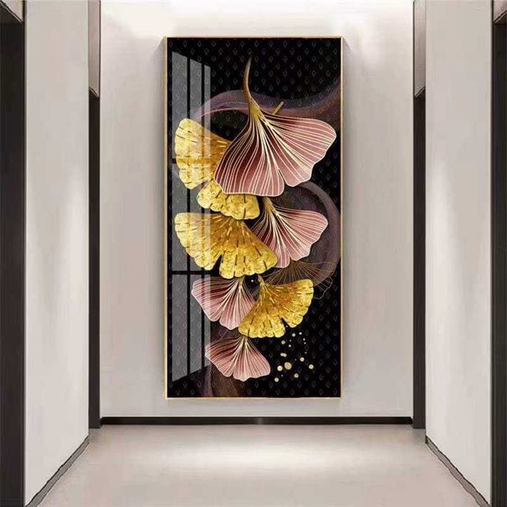 Pastel Ginkgo Beauty Porcelain painting