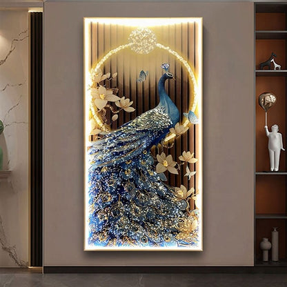 Peacock's Pride Crystal Porcelain painting