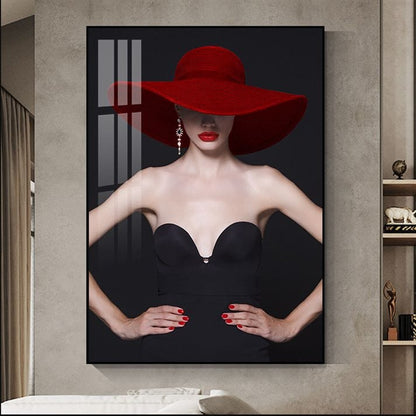 Scarlet Noir Crystal Porcelain painting