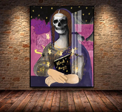 Scary Mona Lisa Crystal Porcelain painting